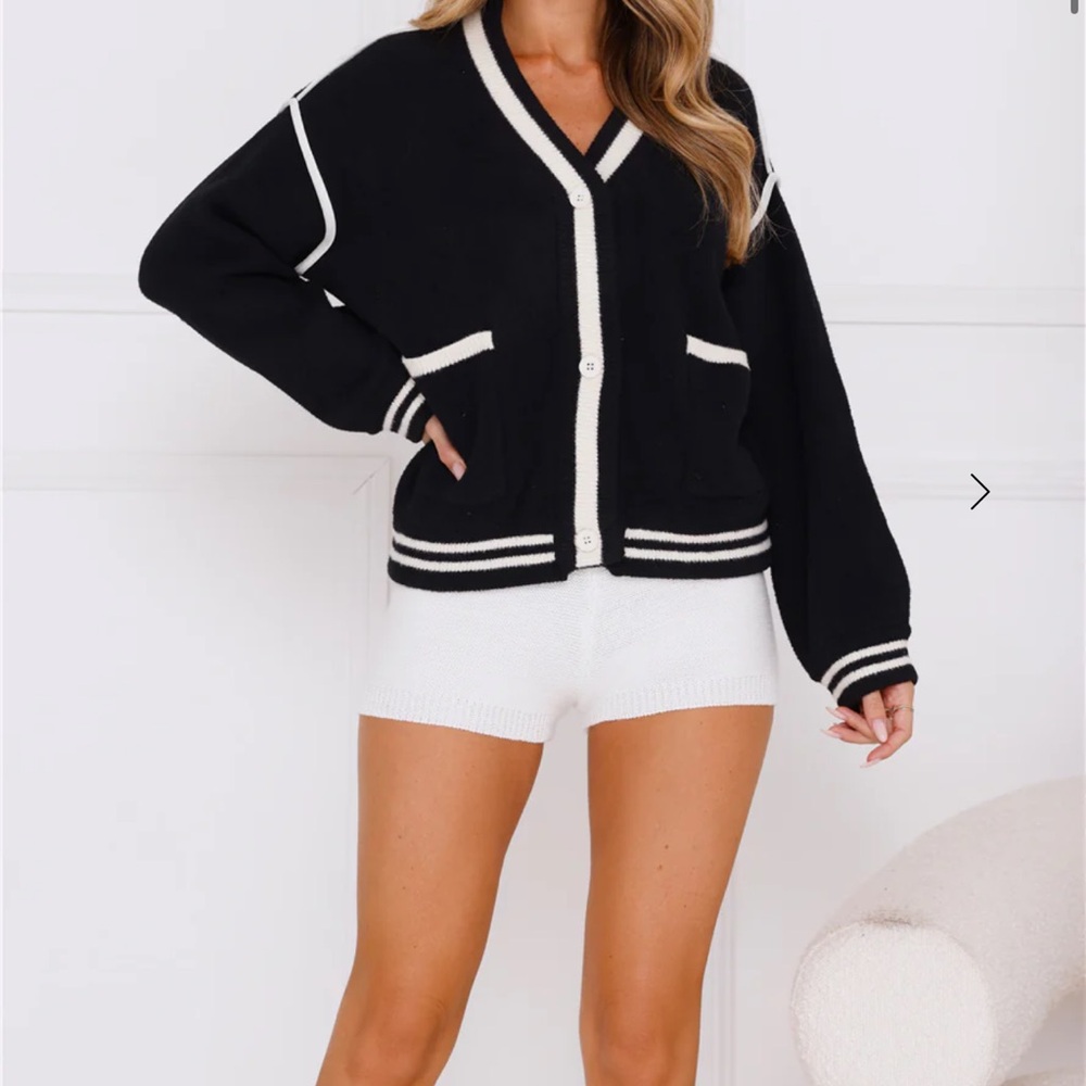 Hello Molly STARLIT WINTER KNIT CARDIGAN BLACK NWOT NEVER WORN